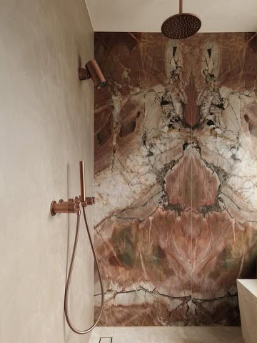 Douche italienne pierre naturelle